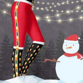 Santa Claus Nutcracker Soldier Novelty Leggings