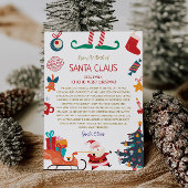 Santa Claus Offizieller Nordpol Brief Einladung