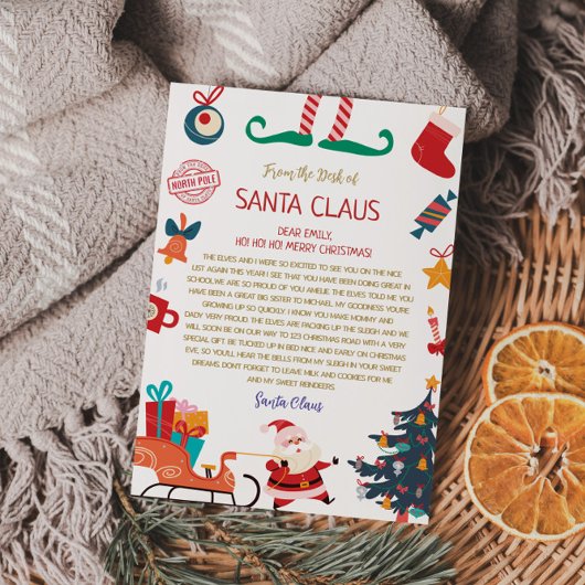 Santa Claus Offizieller Nordpol Brief Einladung