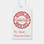 Santa Claus Offizielles Siegel Geschenkanhänger (Vorderseite)