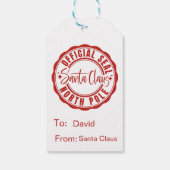 Santa Claus Offizielles Siegel Geschenkanhänger (Rückseite)