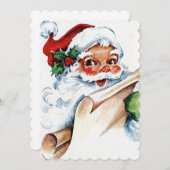 Santa Claus Old Fashional Feiertagskarte (Vorne/Hinten)