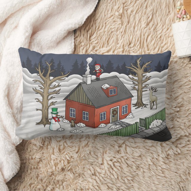 Santa Claus on Christmas Eve Lendenkissen (Decke)
