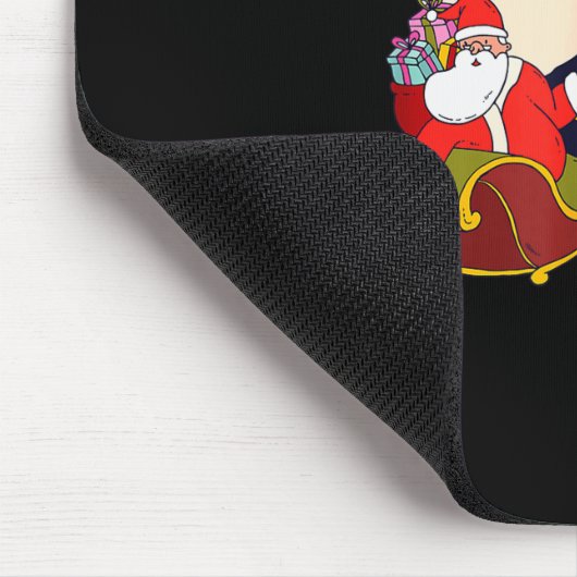 Santa Claus On Christmas Sleigh Pulled By Reindeer Mousepad (Ecke)