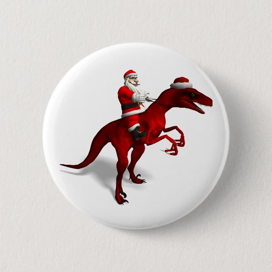 Santa Claus on Dino Button (Vorderseite)