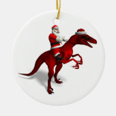 Santa Claus on Dino Keramik Ornament (Vorne)