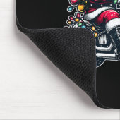 Santa Claus On Motorcycle Funny Biker Christmas Xm Mousepad (Ecke)