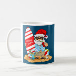 Santa Claus On The Beach With Surfboard Christmas Kaffeetasse<br><div class="desc">Santa Claus On The Beach With Surfboard Christmas In July Gift. Perfect gift for your dad,  mom,  papa,  men,  women,  friend and family members on Thanksgiving Day,  Christmas Day,  Mothers Day,  Fathers Day,  4th of July,  1776 Independent day,  Veterans Day,  Halloween Day,  Patrick's Day</div>