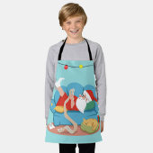 Santa Claus on the couch in pajamas Schürze (Getragen)