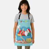 Santa Claus on the couch in pajamas Schürze (Insitu)