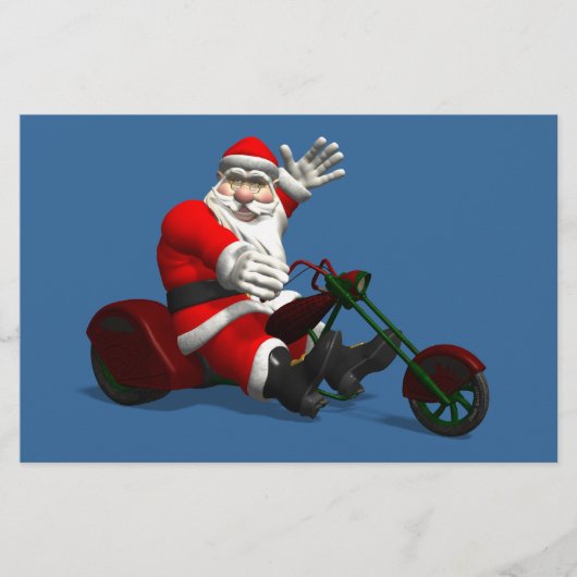 Santa Claus on Trike Briefpapier (Vorderseite)
