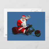 Santa Claus on Trike Feiertagspostkarte (Vorne/Hinten)