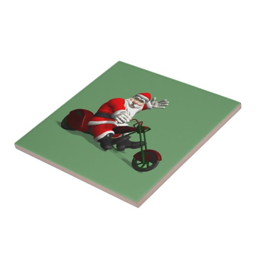 Santa Claus on Trike Fliese (Seite)