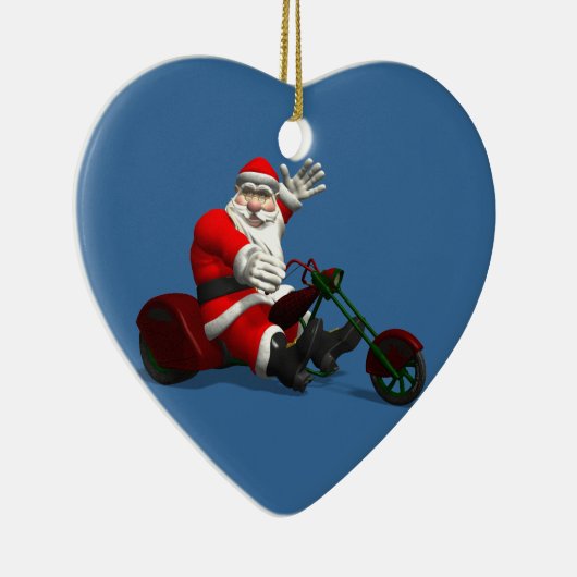 Santa Claus on Trike Keramik Ornament (Rechts)