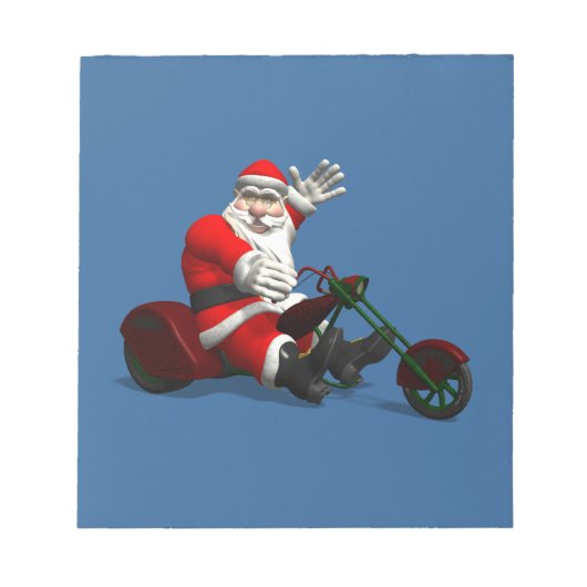 Santa Claus on Trike Notizblock (Vorderseite)