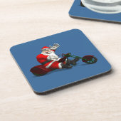 Santa Claus on Trike Untersetzer (Linke Seite)