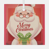 Santa Claus Ornament Aus Glas (Vorderseite)