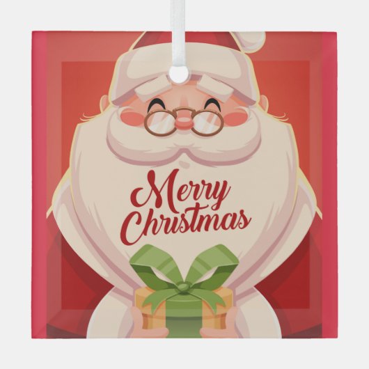 Santa Claus Ornament Aus Glas (Vorderseite)