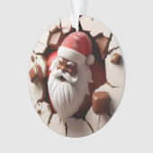 Santa Claus Ornament with Festive Cheer (Vorderseite)