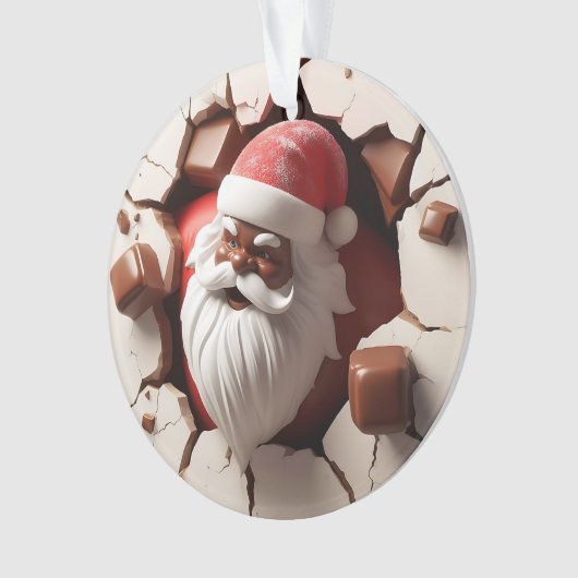 Santa Claus Ornament with Festive Cheer (Vorderseite)