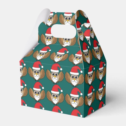 Santa Claus Owl Geschenkschachtel (Vorderseite)