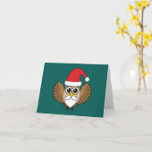 Santa Claus Owl Karte (Gelbe Blume)