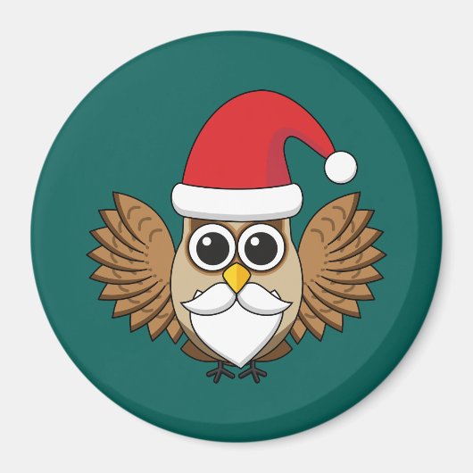 Santa Claus Owl Magnet (Vorne)