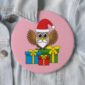 Santa Claus Owl mit Geschenken Button (Beispiel)