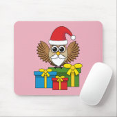 Santa Claus Owl mit Geschenken Mousepad (Mit Mouse)
