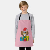 Santa Claus Owl mit Geschenken Schürze (Getragen)
