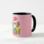 Santa Claus Owl mit Geschenken Tasse (VorderseiteRechts)