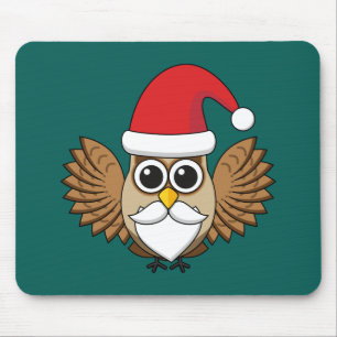Santa Claus Owl Mousepad