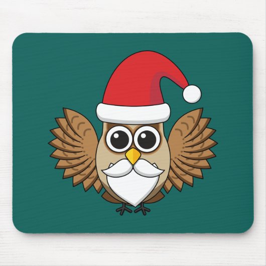 Santa Claus Owl Mousepad (Vorne)