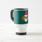 Santa Claus Owl Reisebecher (Vorderseite Links)