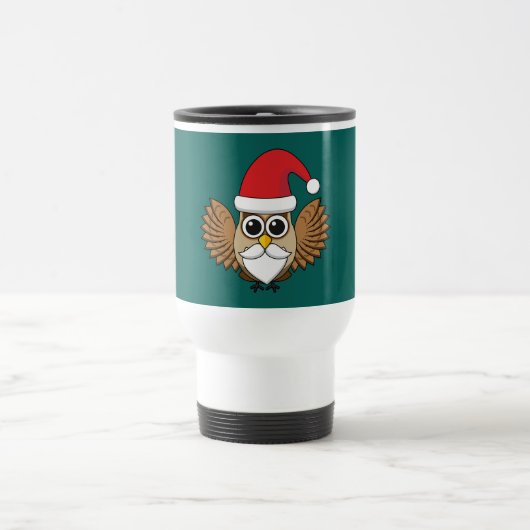 Santa Claus Owl Reisebecher (Mittel)