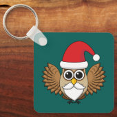 Santa Claus Owl Schlüsselanhänger (Vorderseite)