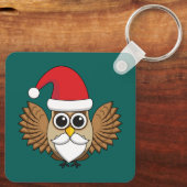 Santa Claus Owl Schlüsselanhänger (Rückseite)