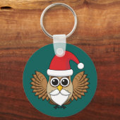 Santa Claus Owl Schlüsselanhänger (Vorderseite)