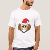 Santa Claus Owl T-Shirt (Vorderseite)