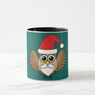 Santa Claus Owl Tasse