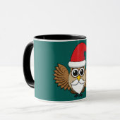 Santa Claus Owl Tasse (Vorderseite Links)