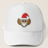Santa Claus Owl Truckerkappe (Vorderseite)
