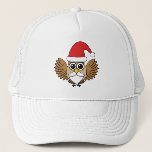 Santa Claus Owl Truckerkappe (Vorderseite)