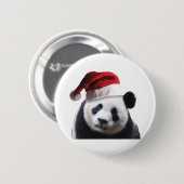 Santa Claus Panda Bear Button (Vorne & Hinten)