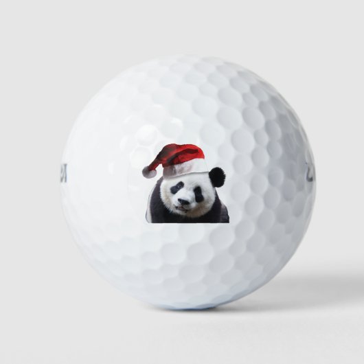 Santa Claus Panda Bear Golfball (Vorderseite)