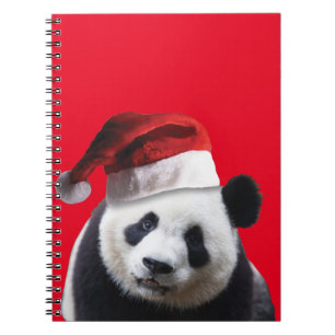 Santa Claus Panda Bear Notizblock