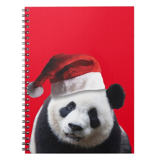 Santa Claus Panda Bear Notizblock (Vorderseite)