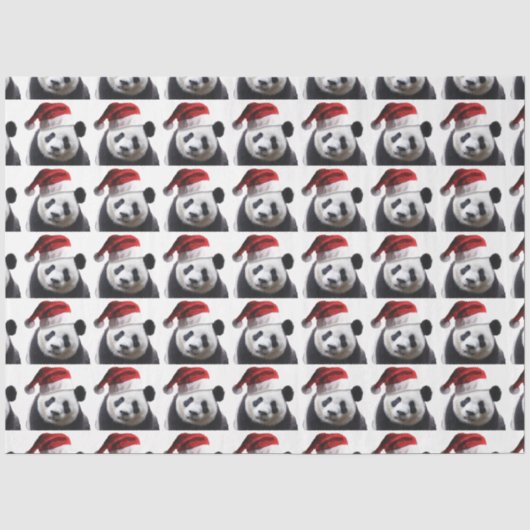 Santa Claus Panda Bear Seidenpapier (Vorderseite)