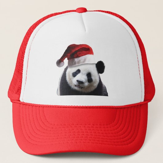 Santa Claus Panda Bear Truckerkappe (Vorderseite)