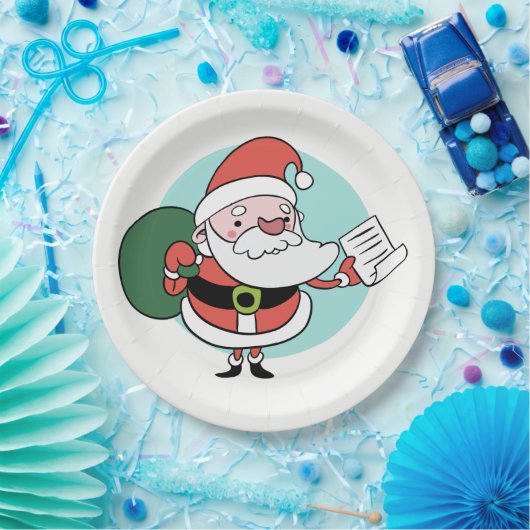 Santa Claus Papier Teller (Party)